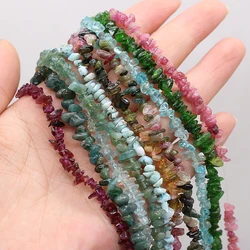 Stone Beads Natural Tourmaline Garnet Agate Freeform Chip Stone Beads for DIY Necklace Bracelet Jewelry Making Length 40 Cm