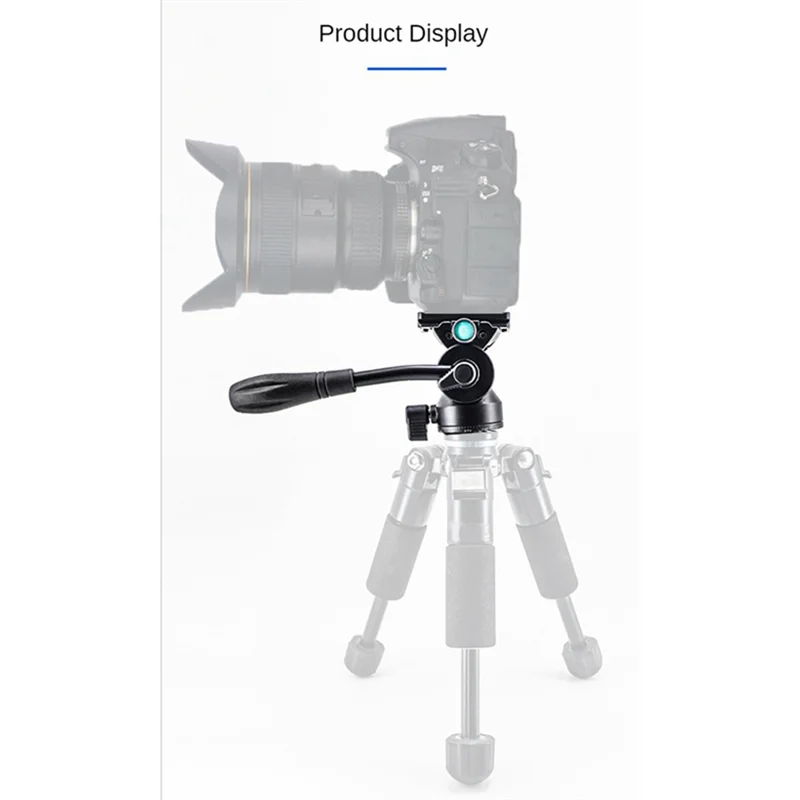 Mini Panoramic Tripod Head Hydraulic Fluid Video Damping Metal Head for Tripod Monopod Camera Holder