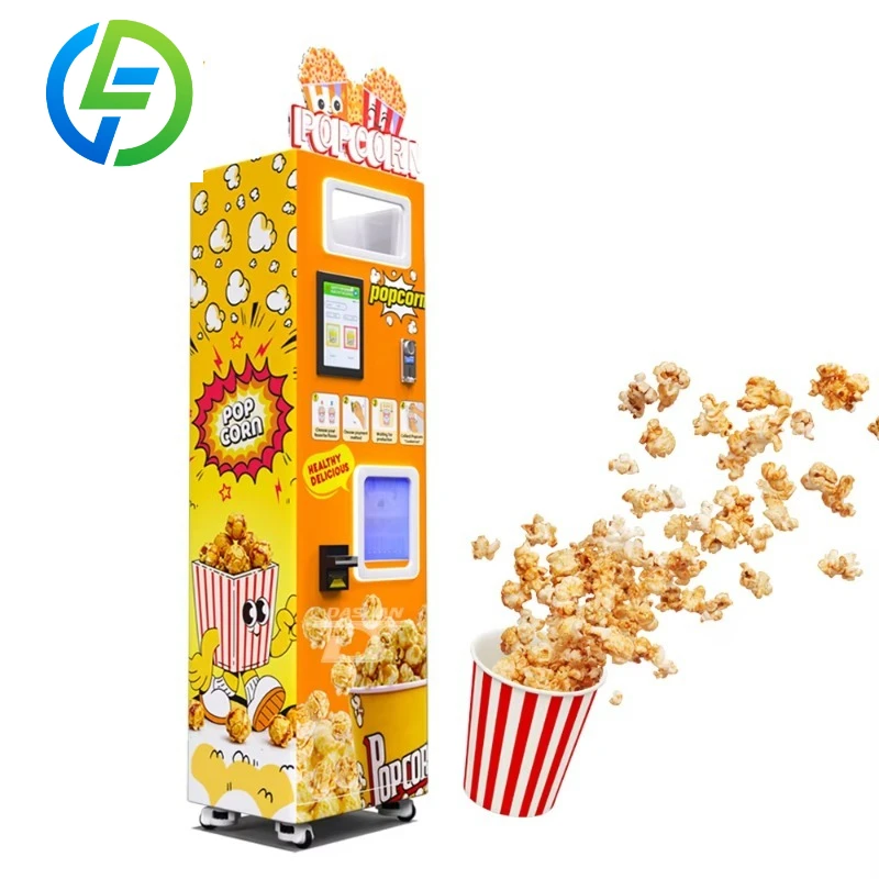 CustomizedCoin Cash Credit Card Payment New Automatic Factory Easy to Use Self Service Popular Popcorn Vending Machine