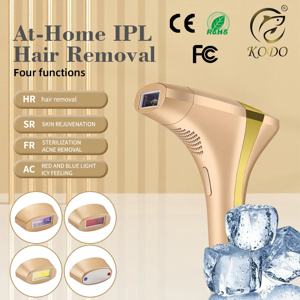 KODO 2024 High-end customization ice Laser Hair removal Laser Epilator Permanent IPL Painless Photoepilator 4 in 1 face and body