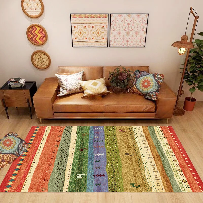 

Morocco Geometric carpets for living room Ethnic Style Multicolor Bedroom Decoration Sofa Chair Beside Rugs Washable Mat tapete