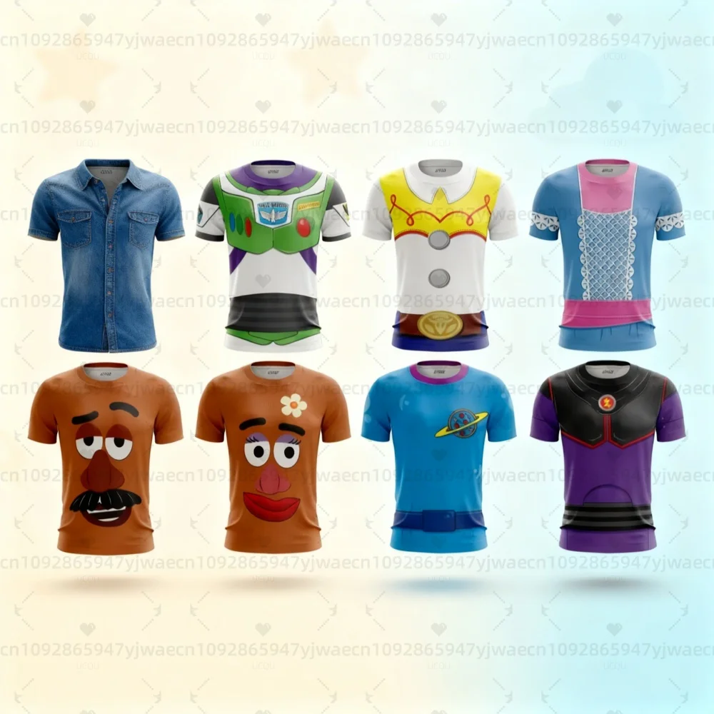 

cosplay T-Shirt Toy Story All Character Woody Buzz Etc Cartoon 3D Print Children T-shirt Summer Short Sleeve Tees Casual Kids