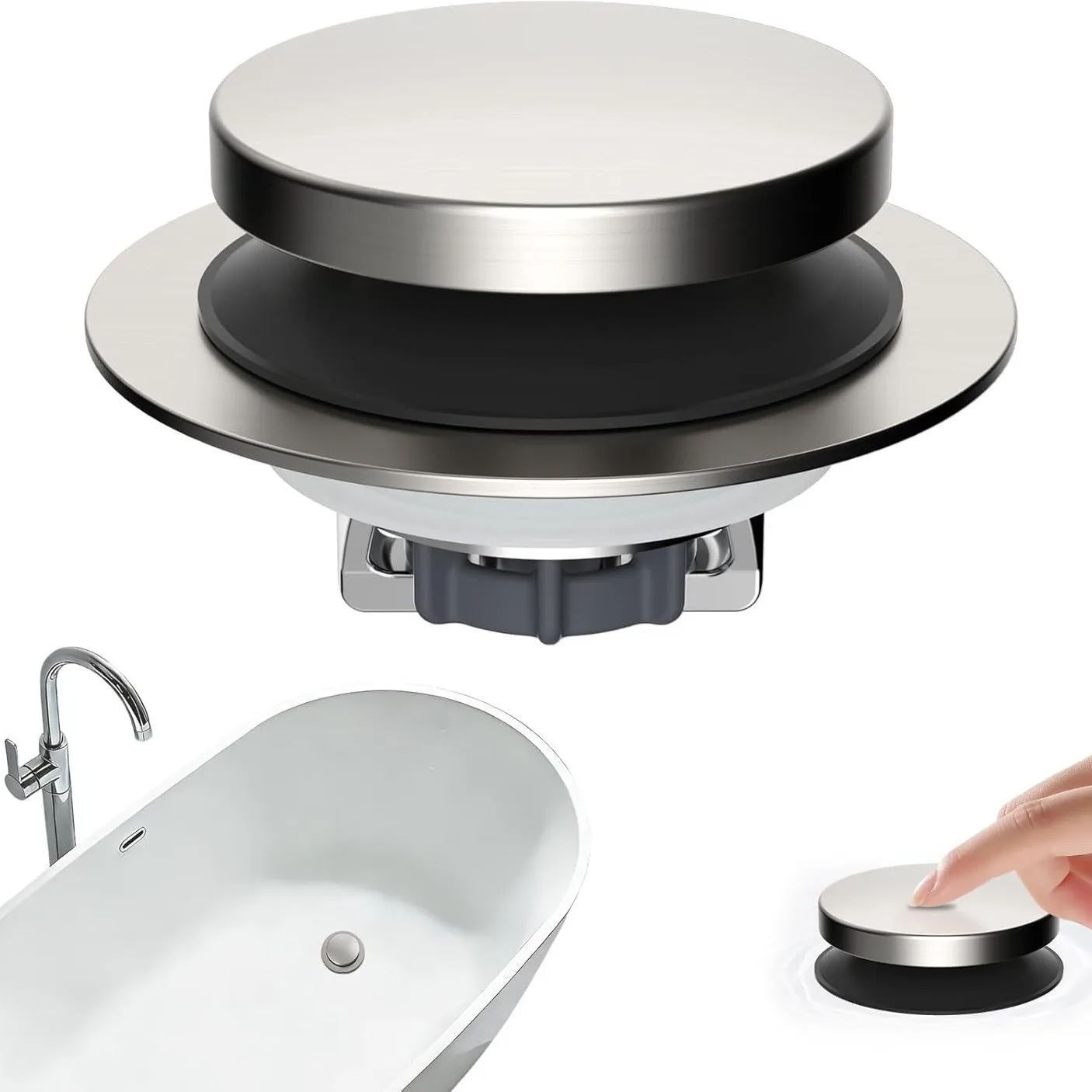 Bathtub water plug bouncing core deodorant leakage water plug accessories universal sealing plug press type sealing cover