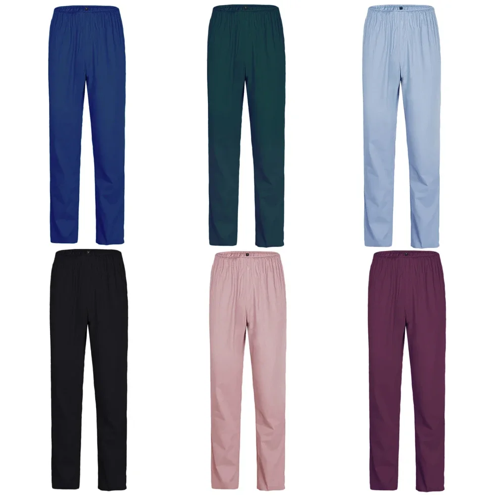 Solid Color Medical Doctor Pants Scrubs Pant Lab Surgical Pants Unisex Doctor and Nurse Uniform Work Pants Nurse Accessories