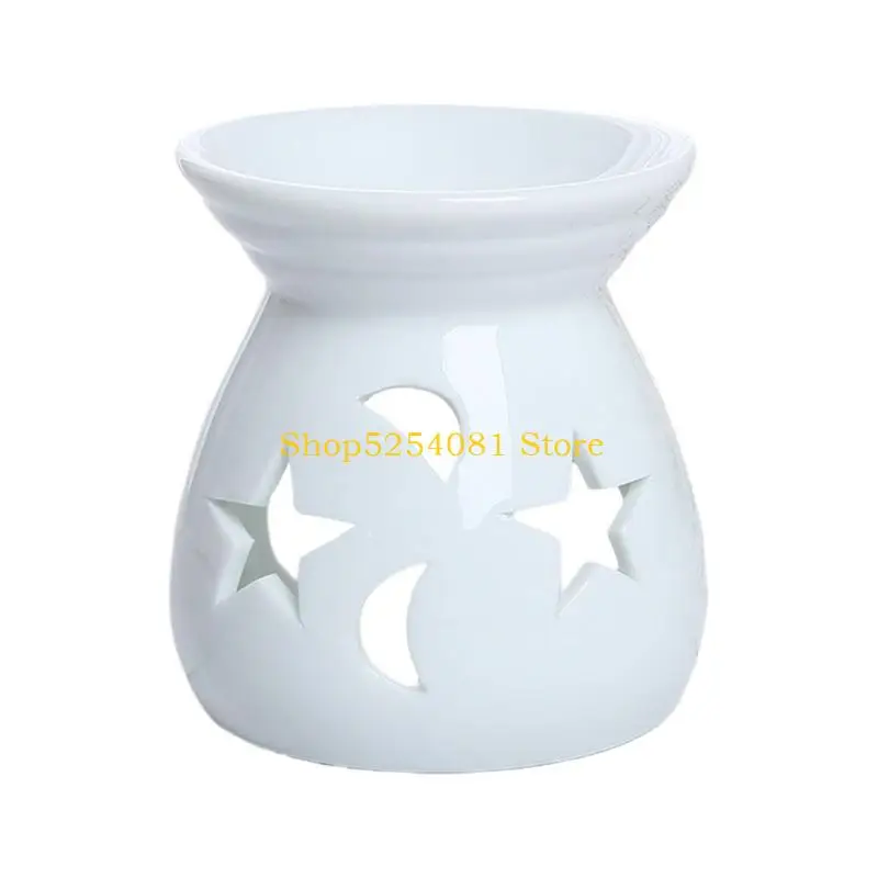 AXYC Beautifully Craft Ceramic Incenses Holder Featurings Star And Moon Essential Oil Burners Perfect For Meditations