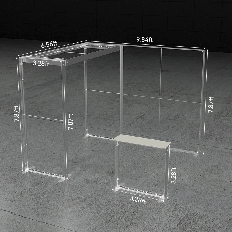Struttura semplice Circa 10x10 piedi SEGO Lightboxes Facile installazione Display per stand per esposizioni commerciali con ponte singolo per mostrare