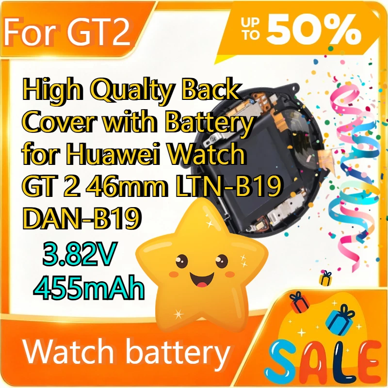 3.82V 455mAh Replacement Back Cover Battery For Huawei Watch GT2 46mm LTN-B19 DAN-B19