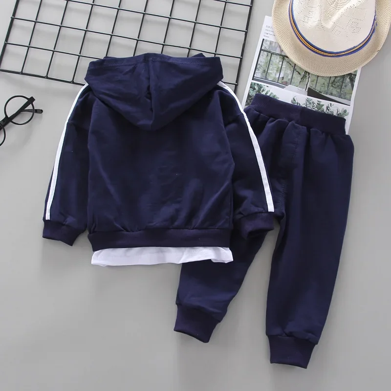 New Spring Autumn Baby Boys Clothes Children Girls Sports Hooded Jacket Pants 2Pcs/Sets Toddler Casual Costume Kids Tracksuits