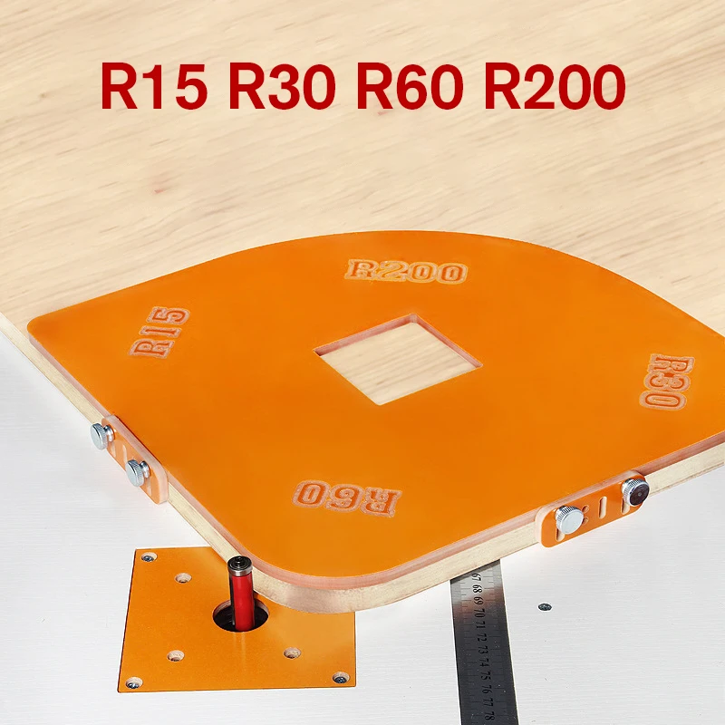 

Woodworking Router Corner Radius Templates Jig R200 R5 R10 R15 R20 R25 R30 R35 R40 Arc Angle Corner Template Woodworking Tool