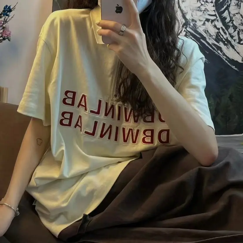 

Футболки с короткими рукавами, женские модные хлопковые футболки большого размера, удобные легкие свободные эстетичные повседневные уличные топы