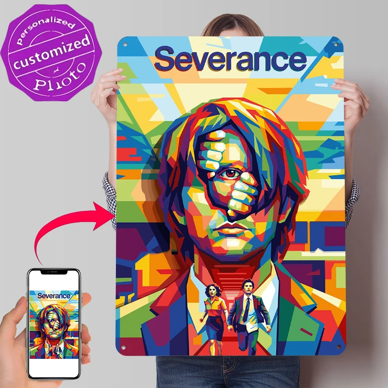 Severance TV Show Tin Poster Customized Wall Art Retro Vintage Metal Signs for Fans Room Mancave Decoration At Home House Decor