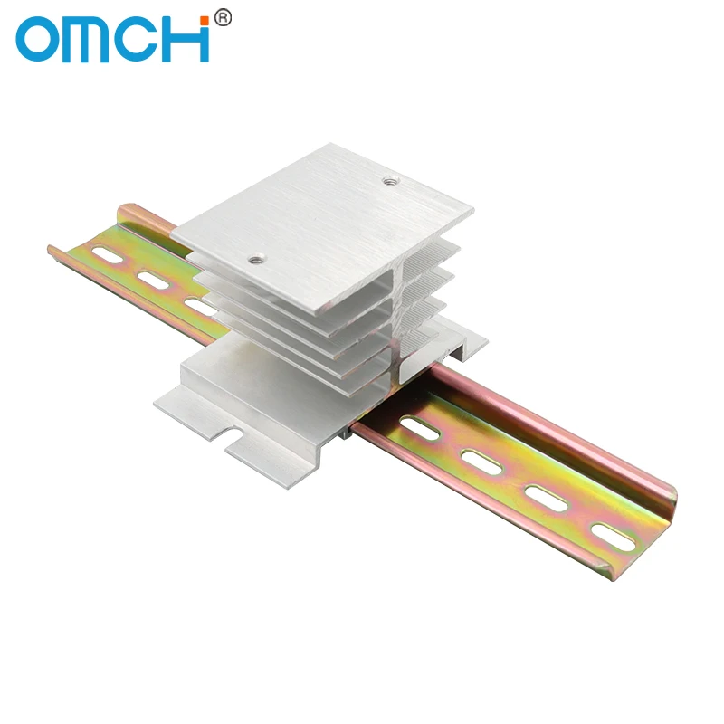 OMCH Single Phase Solid State Relay SSR Aluminum Heat Sink Dissipation Radiator Heatsinks Suitable For 10A-25A 40A 120A Relay