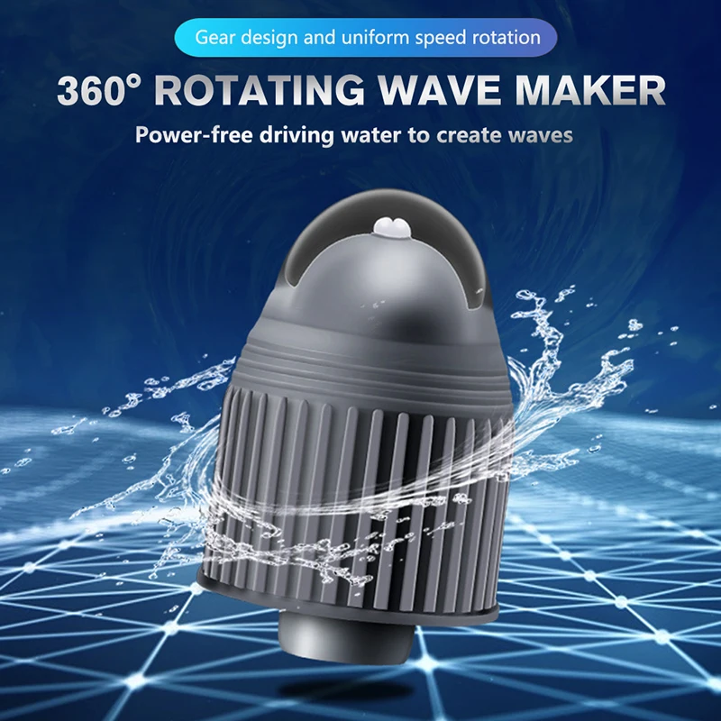 C Wave Maker Rotary Pump Head Aquarium Fish Tank Oxygenation Wave Maker 360° Automatic Rotating And Wave Making For Aquarium