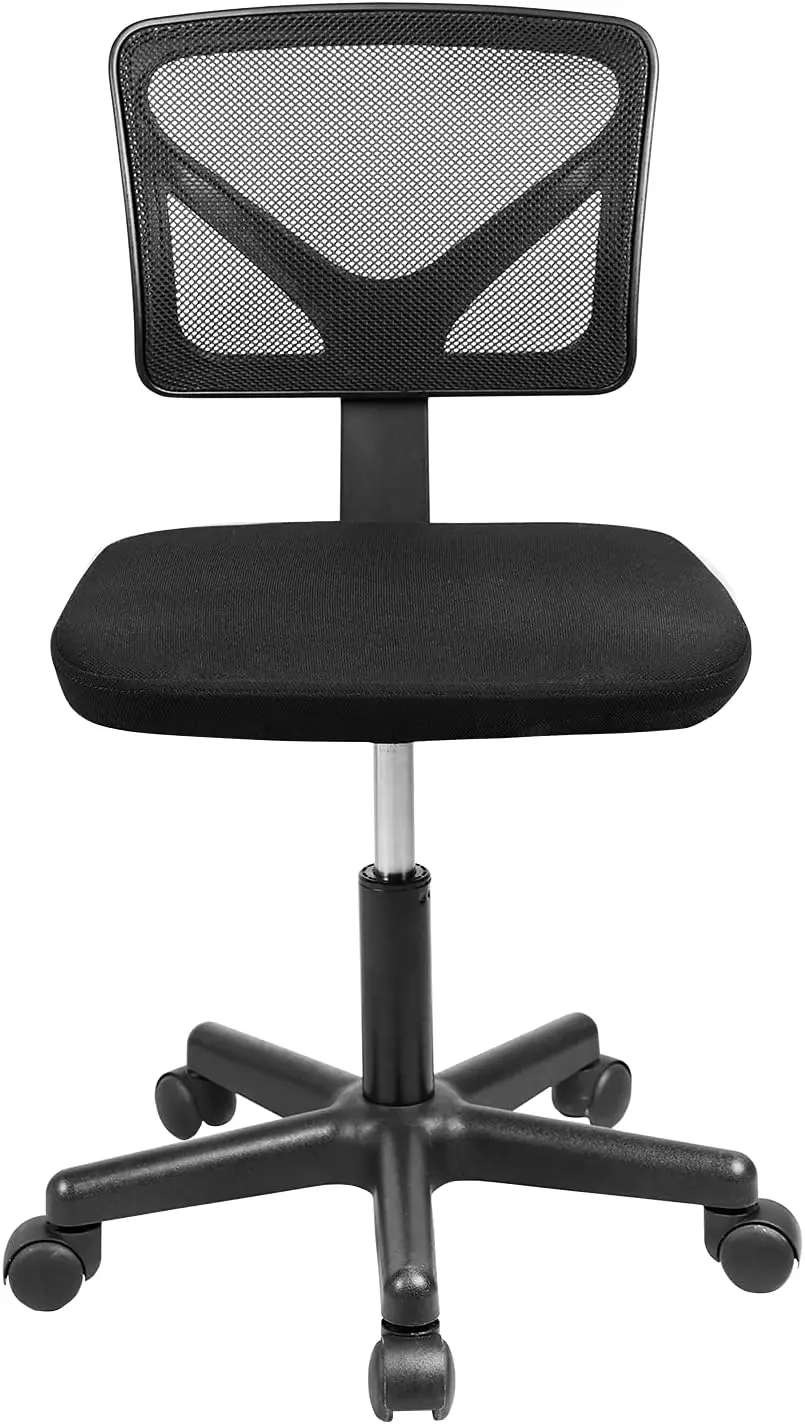 

Desk Chair, Arml Office Mesh Computer Desk Chair Swivel Small Desk Chair Adjustable Bla Task Chair No Armrest Mid Ba Home
