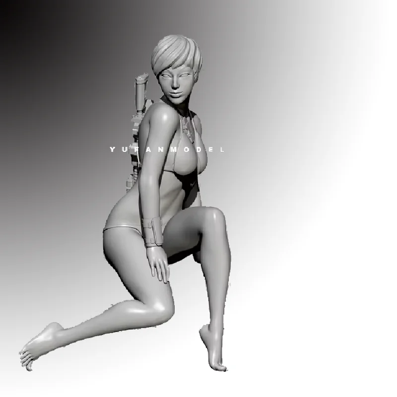 

1/35 Resin Model Figure Special Agent Team Gk Micro Miniature 3d Printed White Model Toy Unassembled And Unpainted Kit