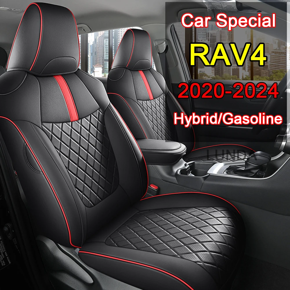 

Custom Car Seat Cover 5 seat For Toyota RAV4 2020 2021 2022 2023 2024 Rav4 Leather Cushion Seat Protective Cover