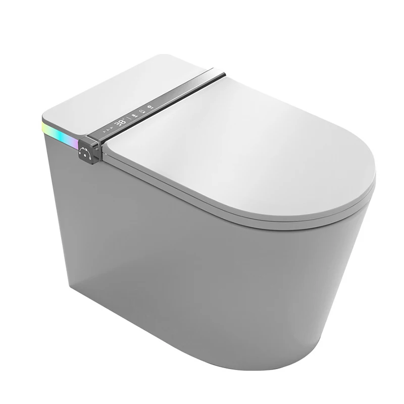 Bathroom White Smart Toilet Seat Floor Mount Intelligent Bidet Set Automatic Luxury Smart WC Toilet Sanitary Ware