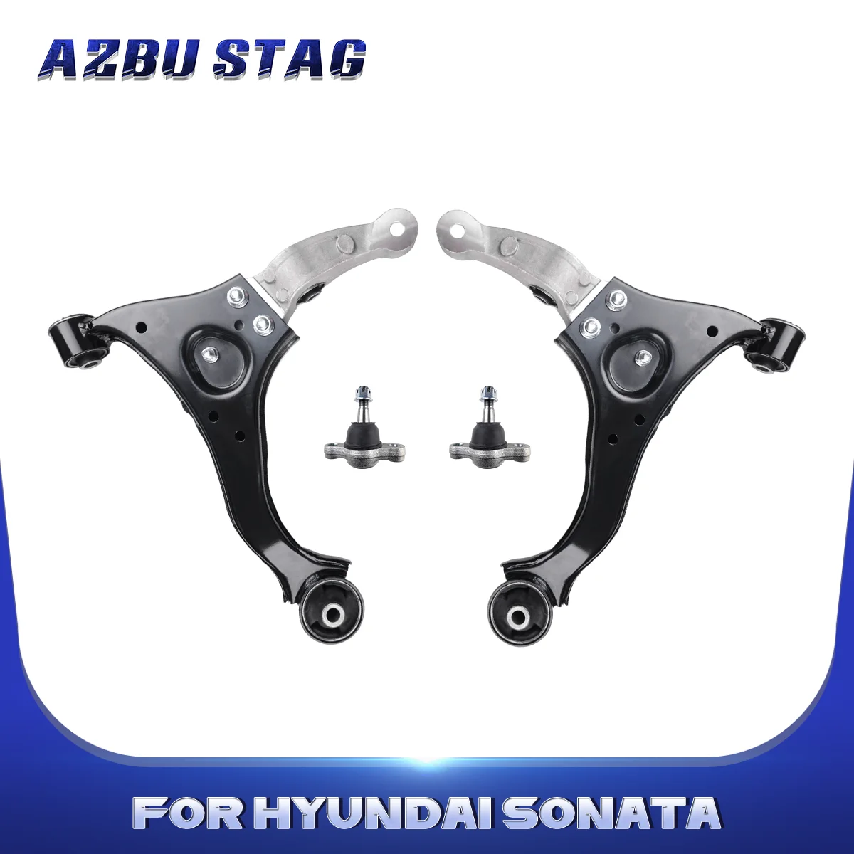 

AzbuStag 4Pcs Front Lower Left Right Control Arm Ball Joint Suspension Kit for HYUNDAI SONATA 2006 2007 2008 2009 2010