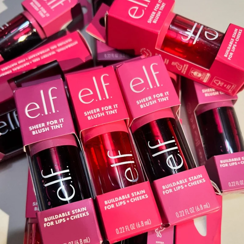 Elf Lip and Cheek Liquid Powder Blusher Cream Long Lasting Quick-drying Non-sticky Natural Facial Makeup Cosmetics Soft Texture