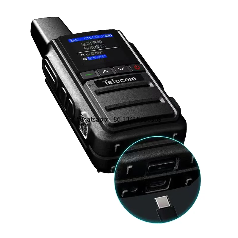 

Portable 4G LTE POC Radio with Flash Light Alarm & GPS Handheld Two-Way Walkie Talkie with 5000km Range Intercom Use
