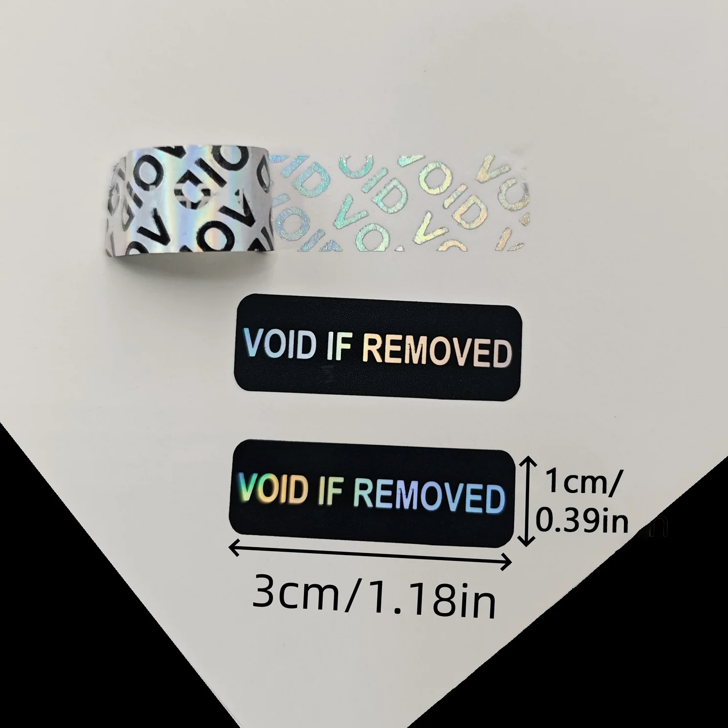 120/240pcs VOID IF REMOVED Tamper-evident Rainbow Laser Labels Stickers, Disposable Seals Adhesive Stickers for Gift Package