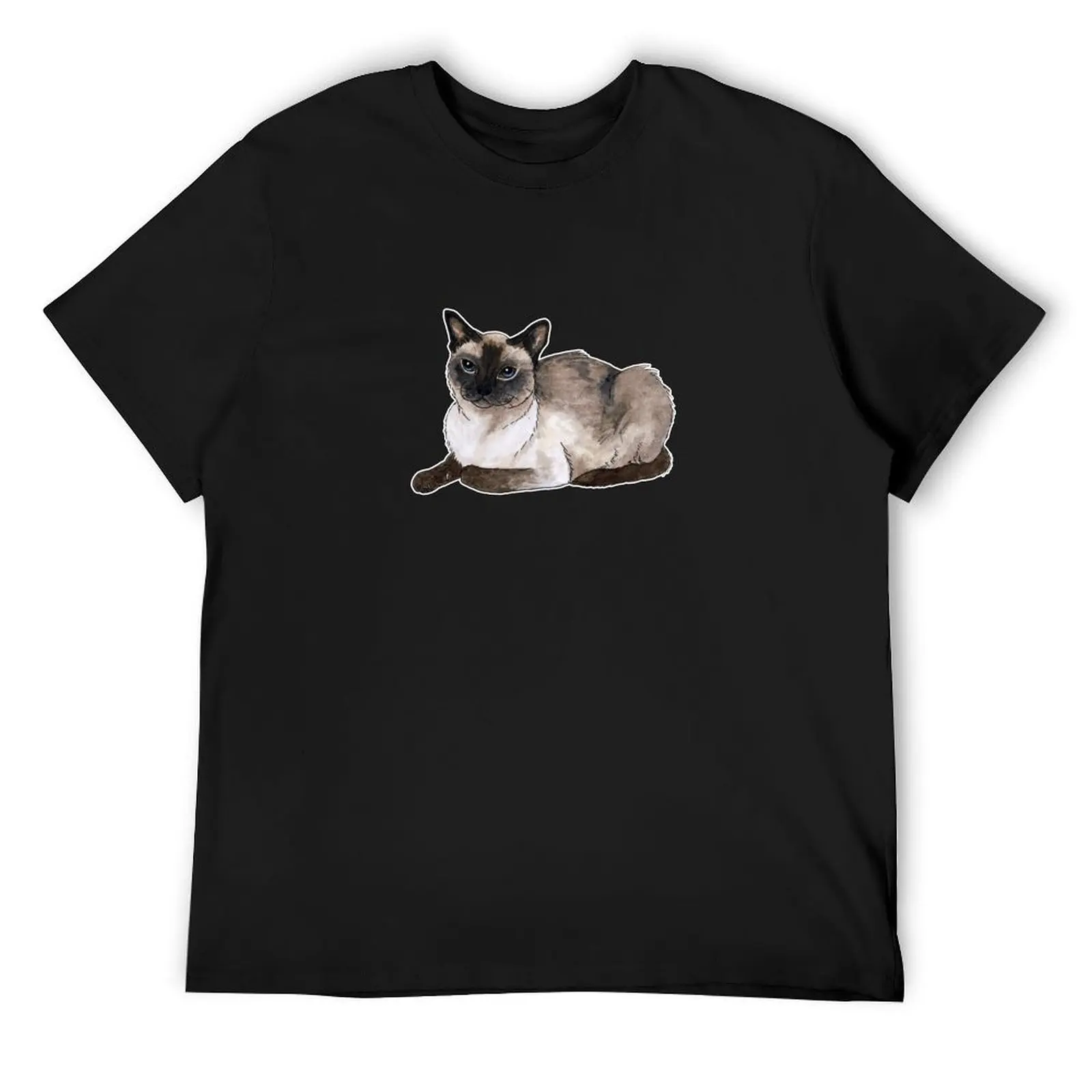 Siamese cat T-Shirt vintage anime shirt blue archive blanks shirts men