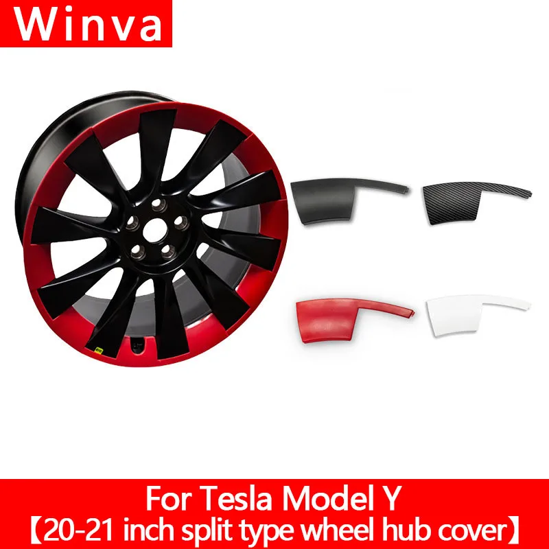 

Hub Cap Patch For Tesla Model Y 2020-2024 20 Inch & 21 Inch Wheel Protectors ABS Hubcap Stickers Accessories Auto Exterior