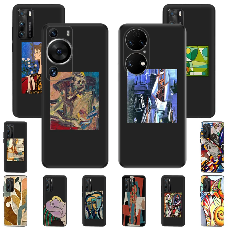 Soft Silicone Phone Case For Huawei P30 Pro P20 P40 Lite P Smart Z Moto G31 G30 G200 One Fusion Picasso Painting Protect Cover