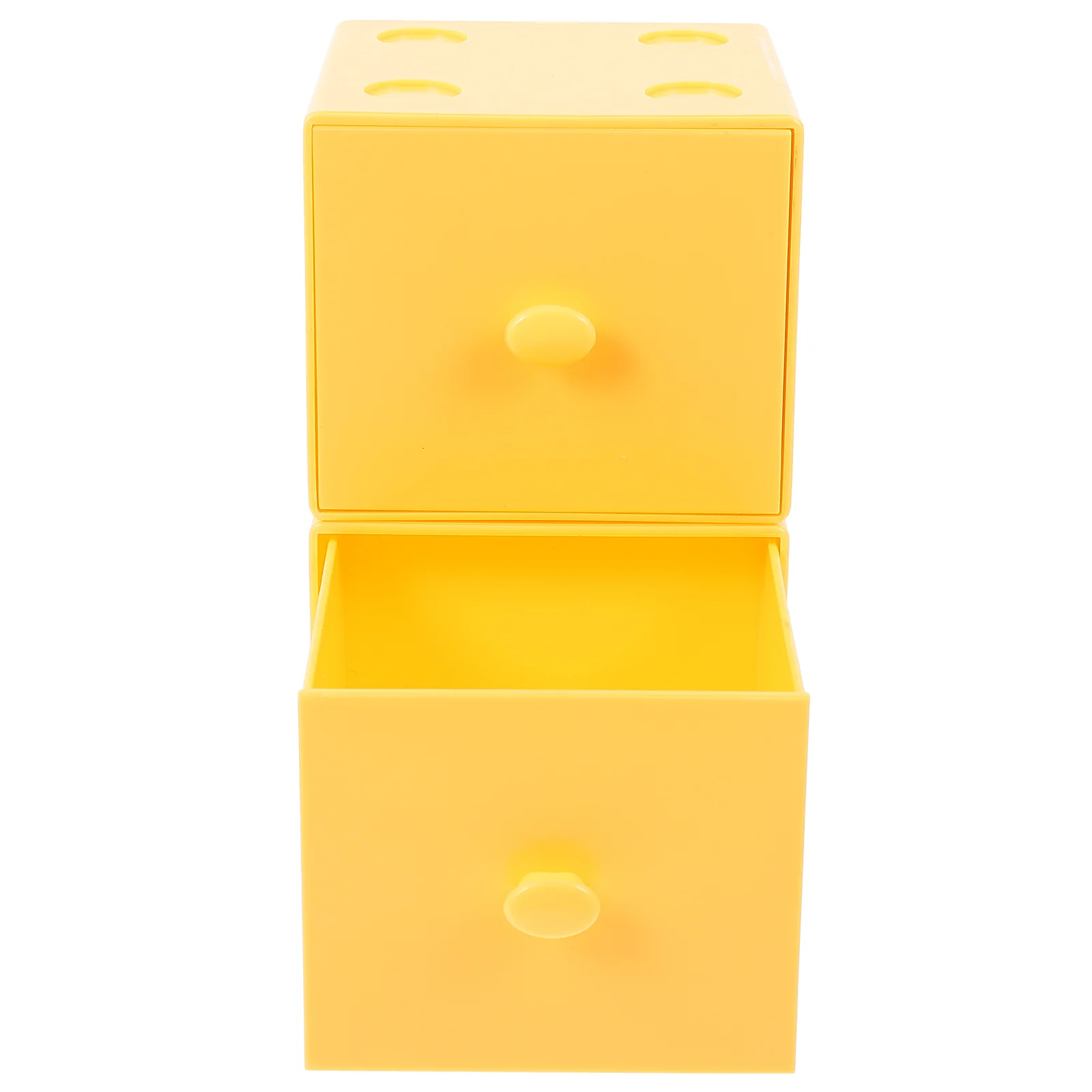 

2 Pcs Storage Box Desk Organizers for Desks Containers Cube Stackable Drawer Bin Drawers Desktop Stand Mini