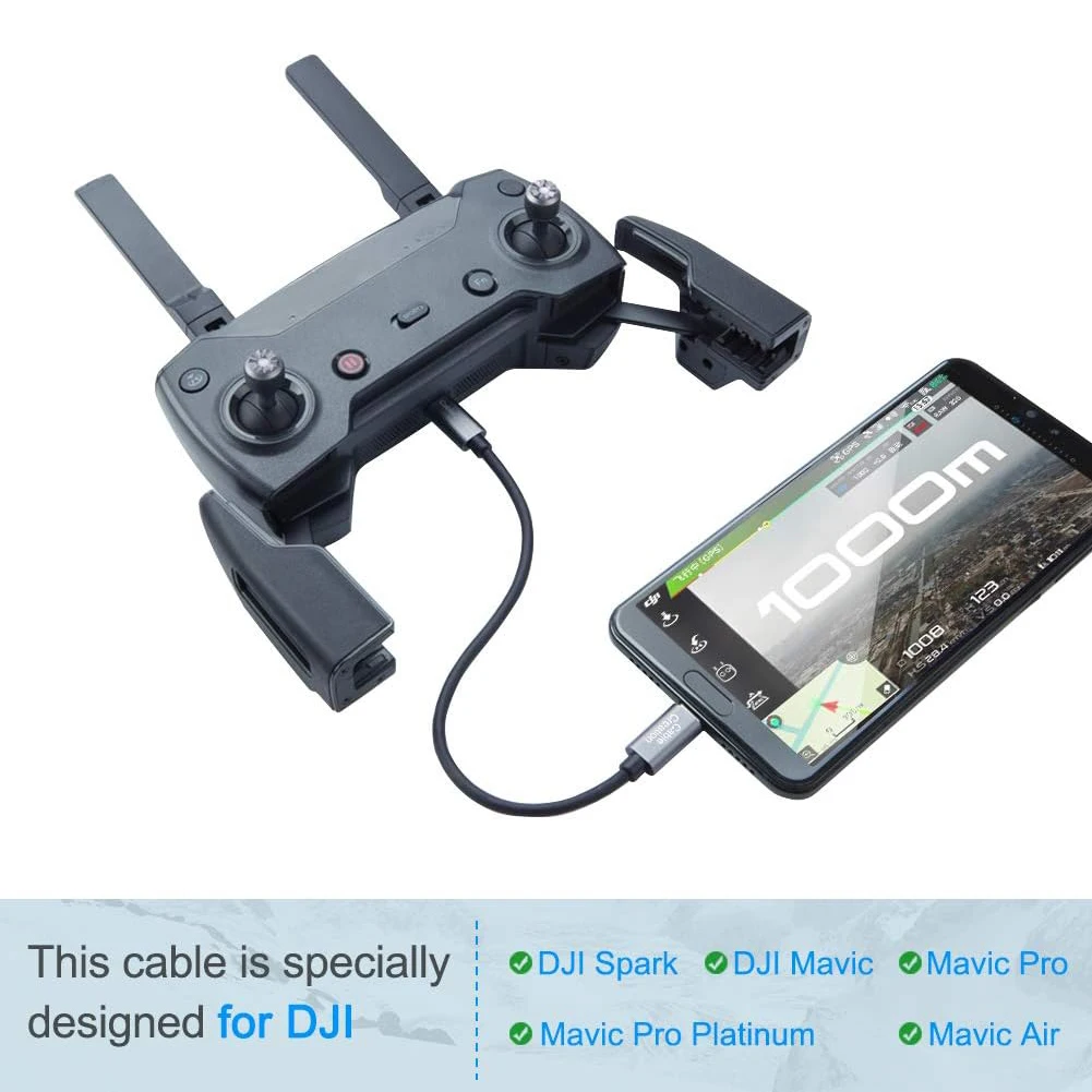 CableCreation USB C Cable Short 0.2m USB-C to Micro USB A OTG Cable, Compatible with DJI Spark/DJI Mavic/Mavic Pro