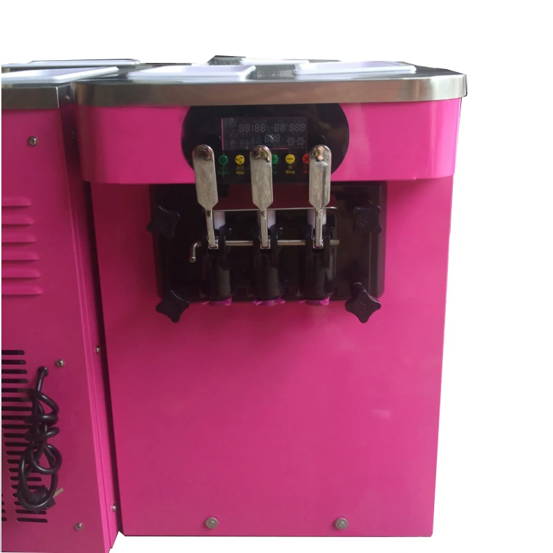 Máquina de sorvete macio de mesa 1600W Máquina de sorvete de cone doce 18L/h Máquina de fazer sorvete