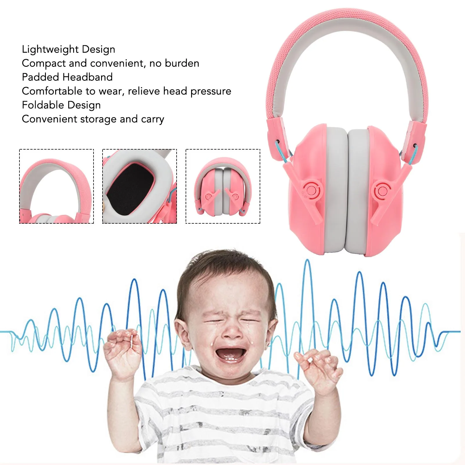 

ZK30 25DB Noise Reduction Earmuffs Noise Cancelling Headset Hearing Protection Ear Muffs for Shooting Mowing hearing protection