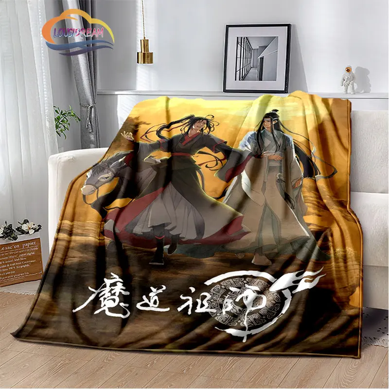 Anime Grandmaster of Demonic Cultivation Flannel Soft Throw Blanket Mo Dao Zu Shi Lightweight Warm Sofa Bed  Travel Quilt