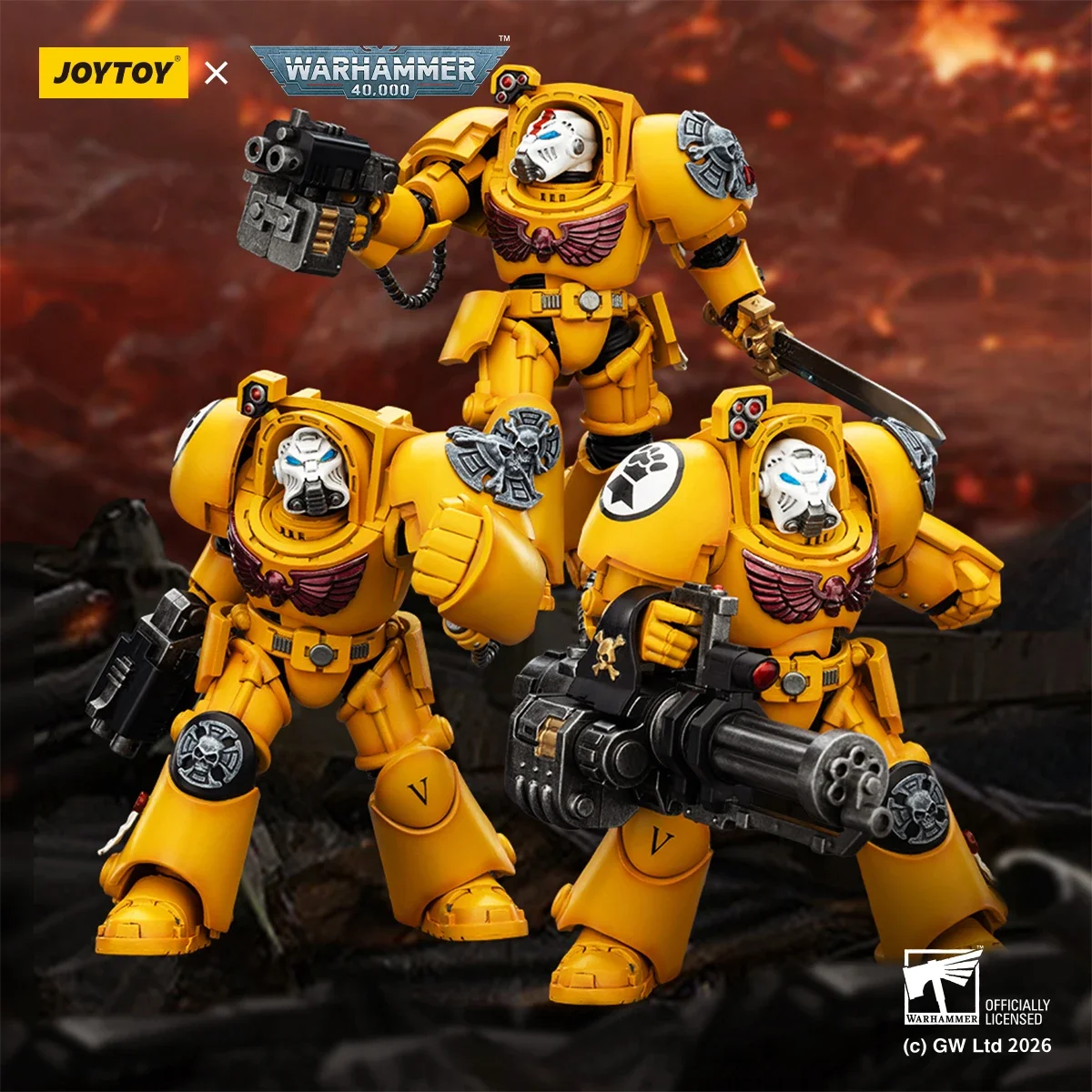 

【24 Hours Delivery】JOYTOY 40K Imperial Fists Terminator 1/18
