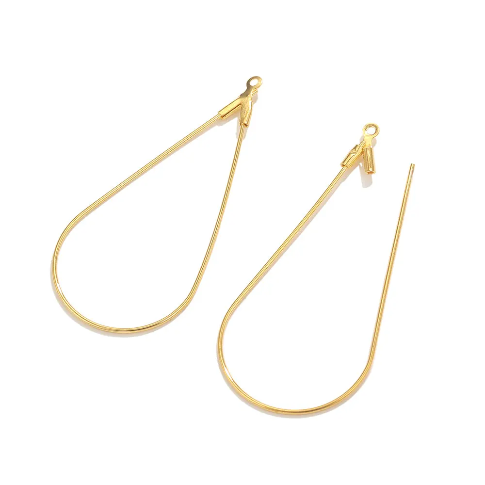 10pcs Stainless Steel Waterdrop Pendants For Ear Rings Teardrop Beading DIY Hoop Earring Makings Supplies Jewelry Findings Parts