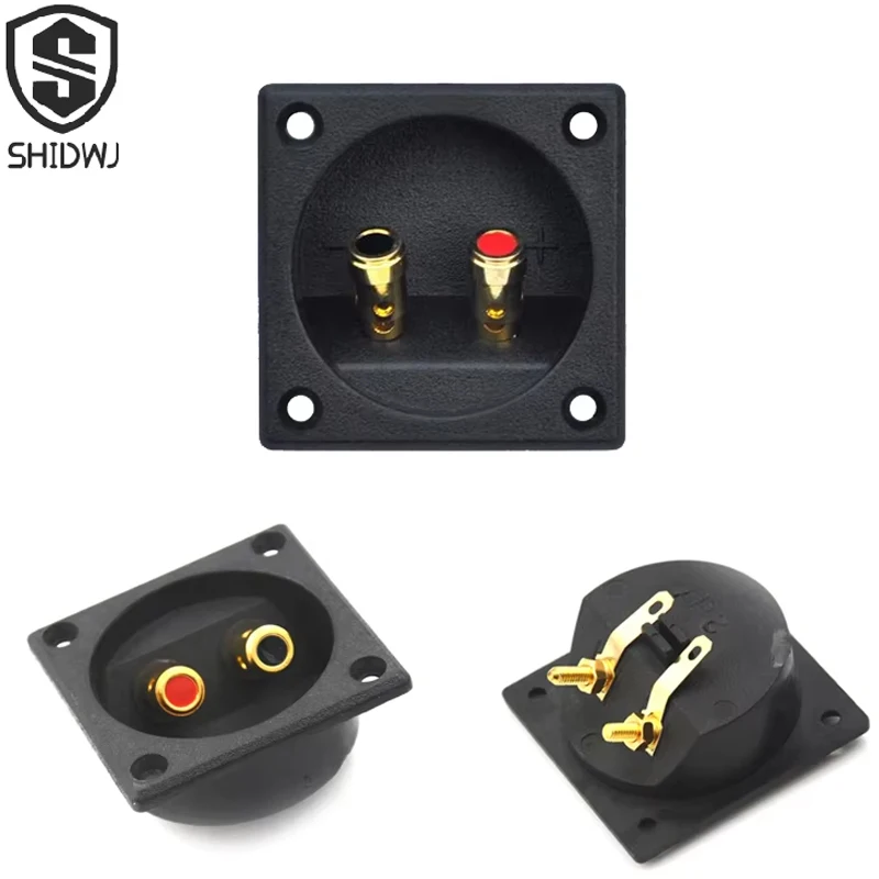 Square Double Binding Post Type Speaker Box Terminal Cup 2 Way Speaker Boxes Terminal Posts DIY Home Car Stereo Screw Connector