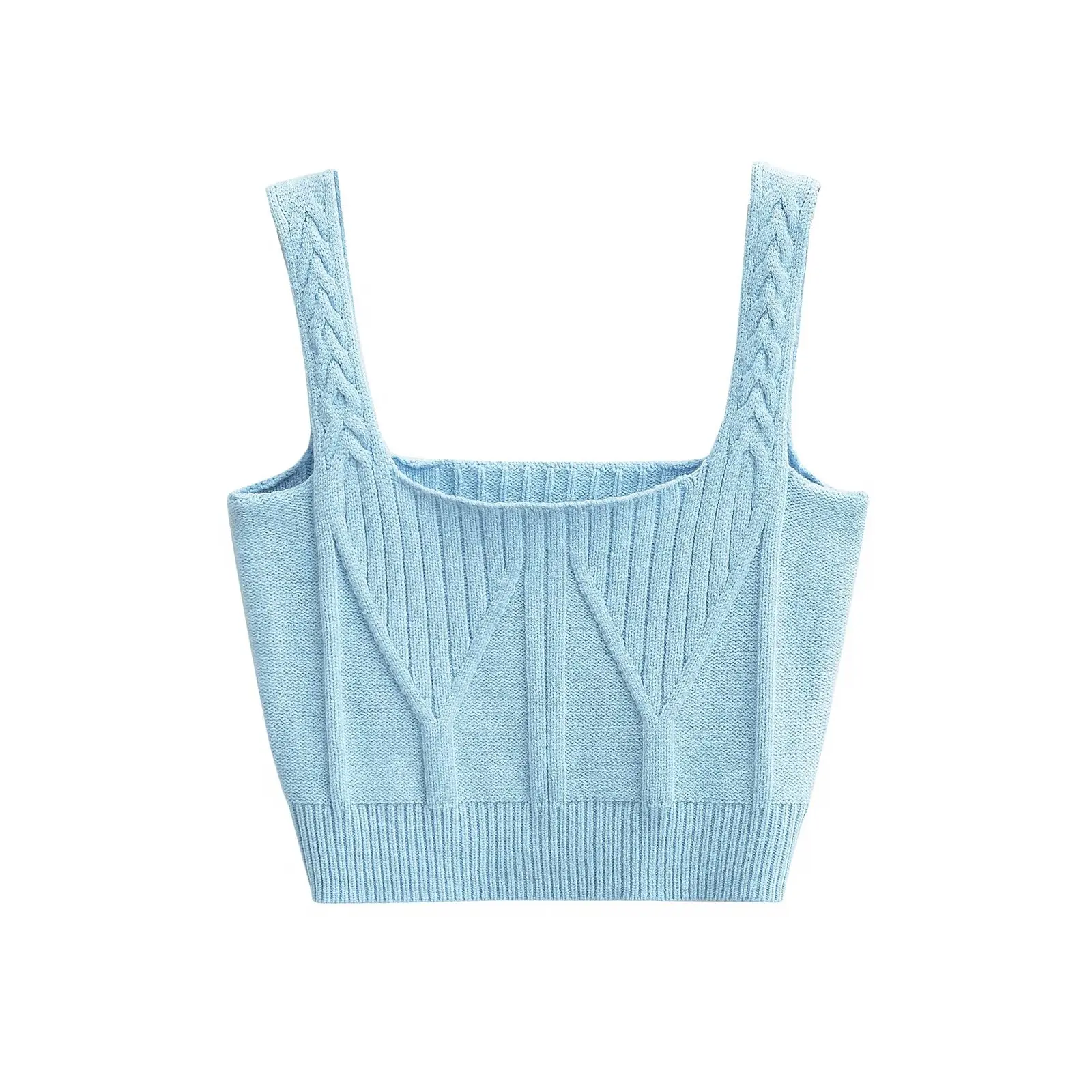 Sexy Trendy Sweet And Spicy Twist Waist Slim Fit Crop Top Women's Outerwear Inner Match U-Neck Backless Breathable Short Sleeve