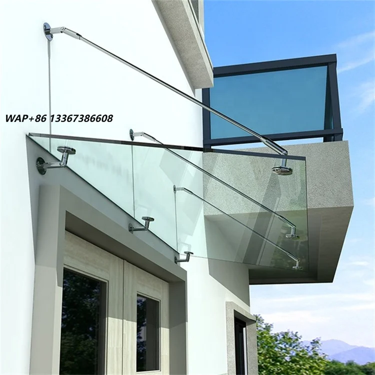 CBMmart Frosted Glass Awning Window Outdoor Window Awning Glass Tempered Laminated Glass Awning