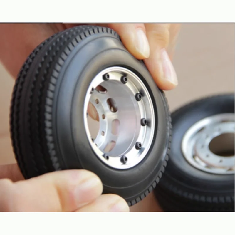 Moyeu de verrouillage de pneus à Double roue arrière en métal, échelle 1:14, pour camion Tamiya RC SCANIA 770S R620 VOLVO BENZ Arocs MAN TGX voiture
