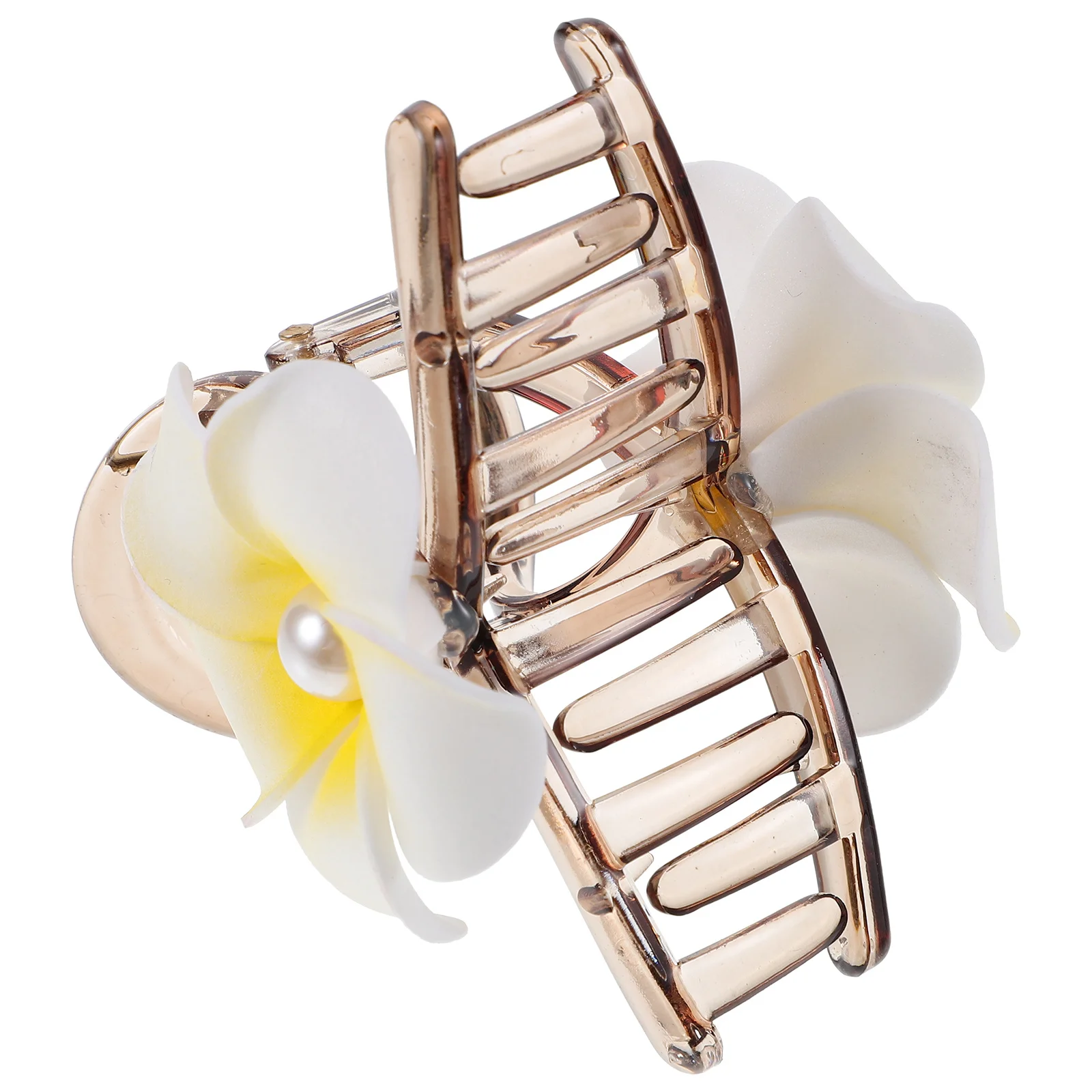 2Pcs Stylish Hawaiian Flower Claw Clips for Women Durable Acrylic Hair Accessories for All Occasions Flower Claw Clips