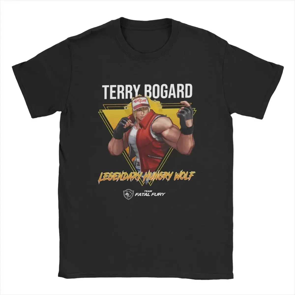 T Shirts O Neck  Tops dropshipping King Of Fighters XV Legendary Hungry Wolf Terry Bogard graphic Tee Shirt Short Sleeve