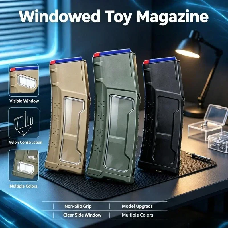 Observation Window Nylon Clip Stabilizes Ammo Output For M4 AR Gel Blaster Outdoor Field Gaming Modification