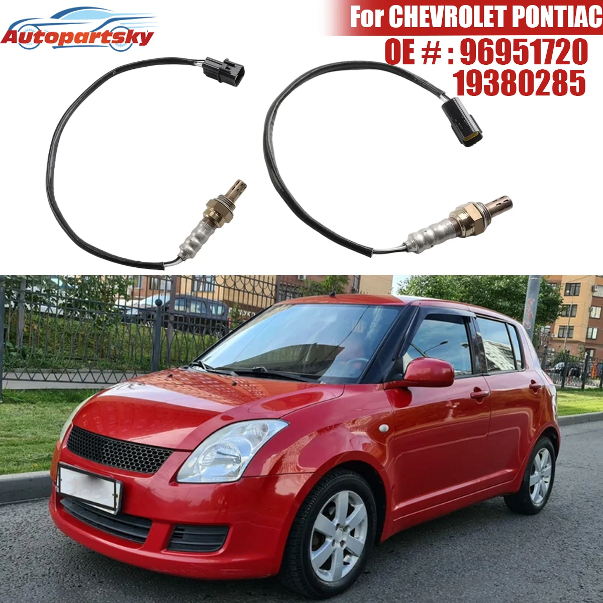 

Automotive Parts ​2Pcs Oxygen Sensor 96951720+19380285 For CHEVROLET AVEO 2009-2011 PONTIAC G3 2009-2010 WAVE