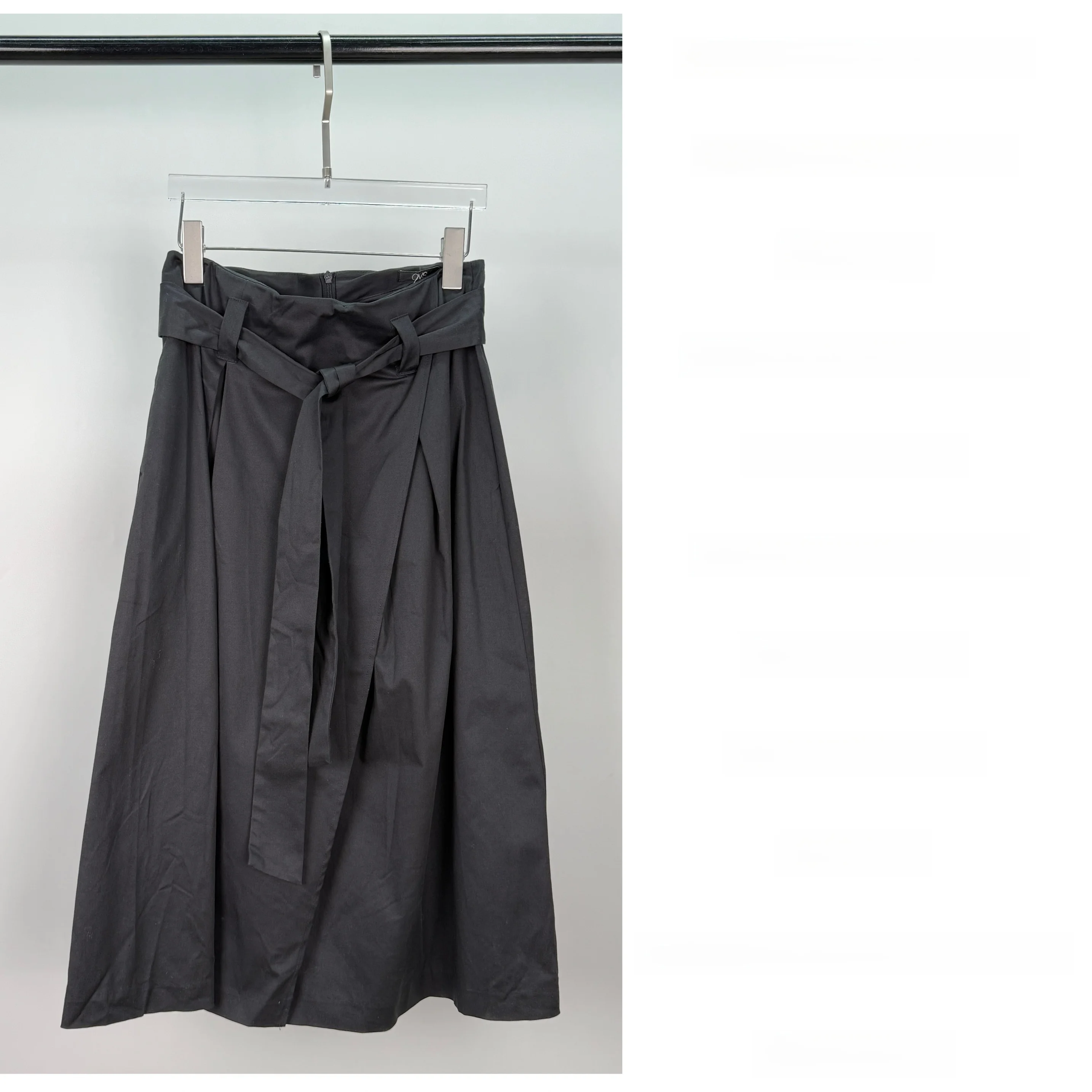 

High Waist A-Line Cotton Linen Skirt Control Waist Design Luxury mat Mid-Length Pure Color Commute Sle Skirt