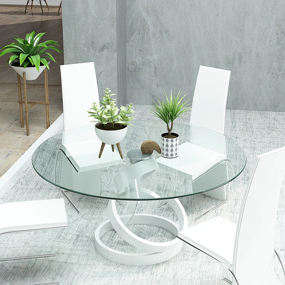 

30" Inch Round Tempered Glass Table Top Clear Glass 1/4" Inch Thick Round Polished Edge