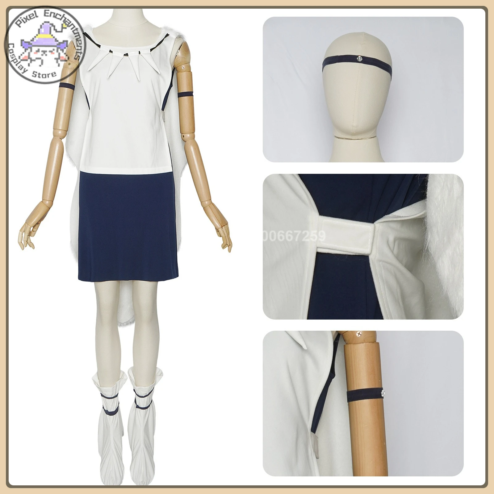 

Animated Movie Character Princess Mononoke Cosplay Costume Classic Full Set High Quality Halloween Party Suit (Female Adult)