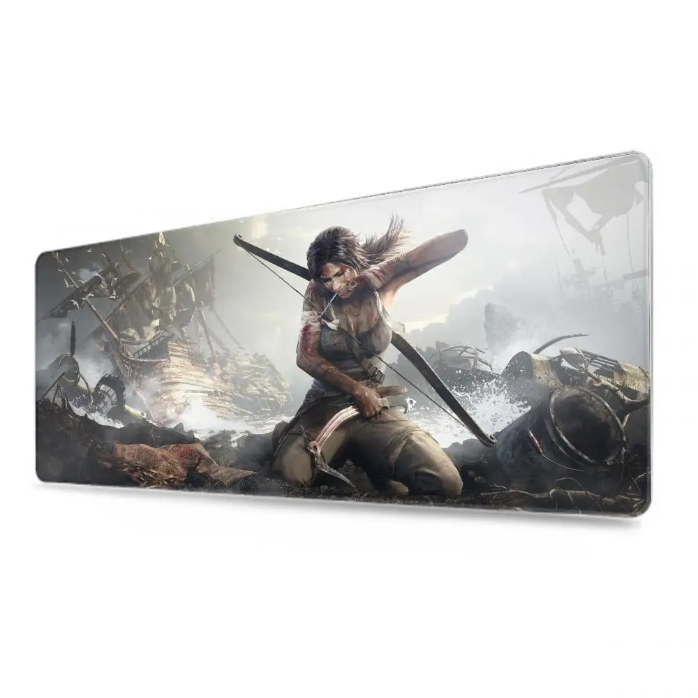 Tomb Raider Lara Mouse Pad Gaming Mousepad Pc Accessories Keyboard Mat Desk Protector Mats Anime Mouse Pads