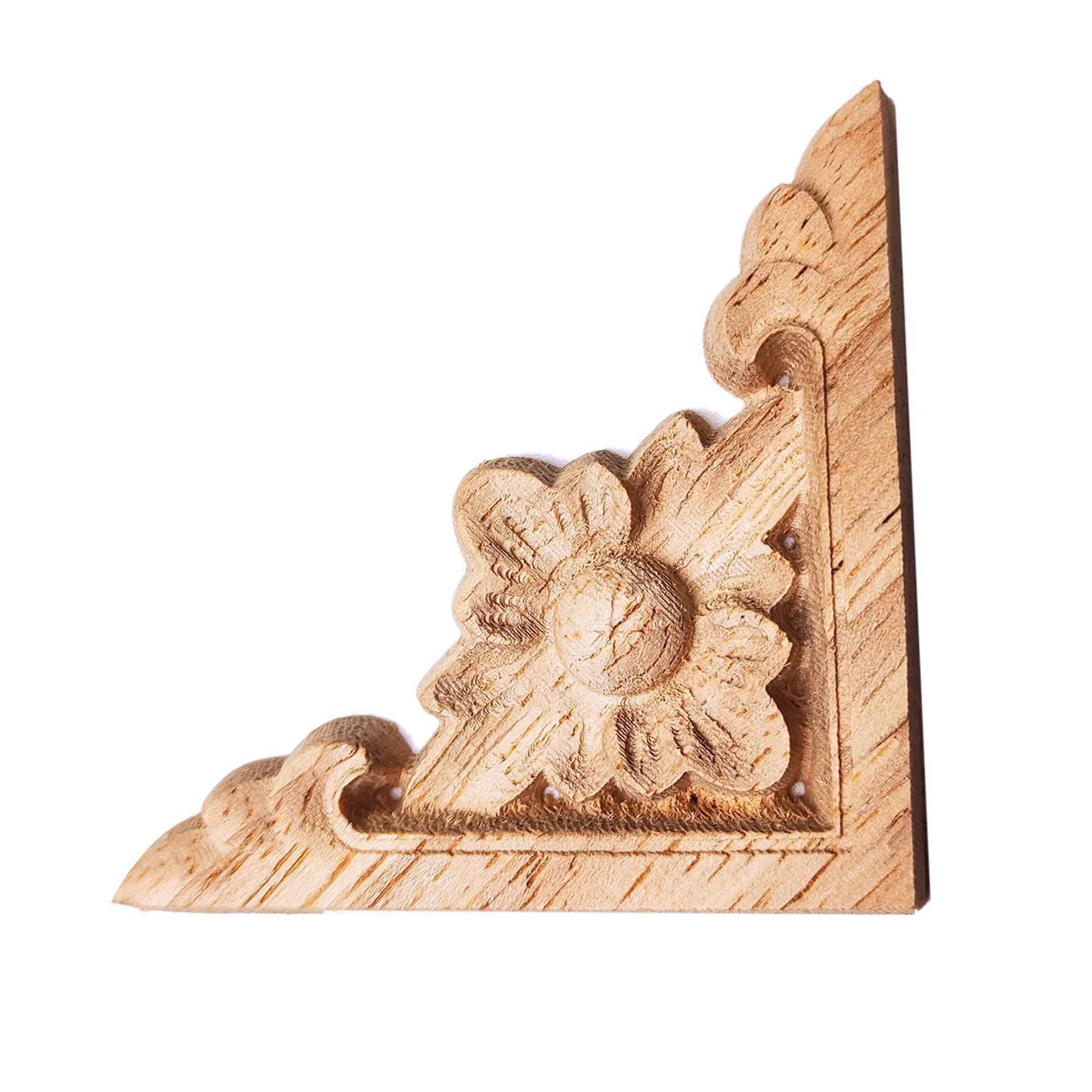 30Pcs Carved Unpainted European Wood Furniture Window Corner Wood Applique Onlay Wood Figurines Ornamental