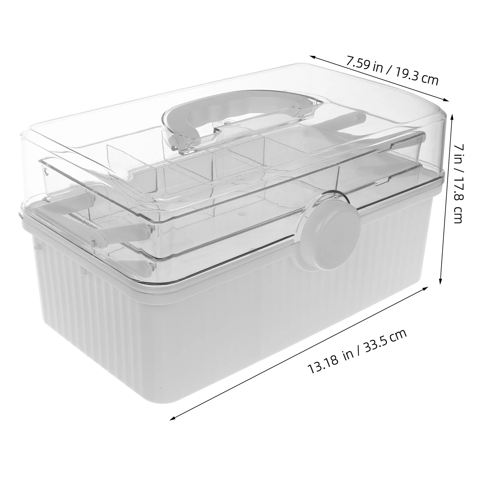 صندوق طبي ذو سعة كبيرة منظم بمقبض محمول صندوق تخزين الأدوية للسفر المنزلي منظم الأدوية #5