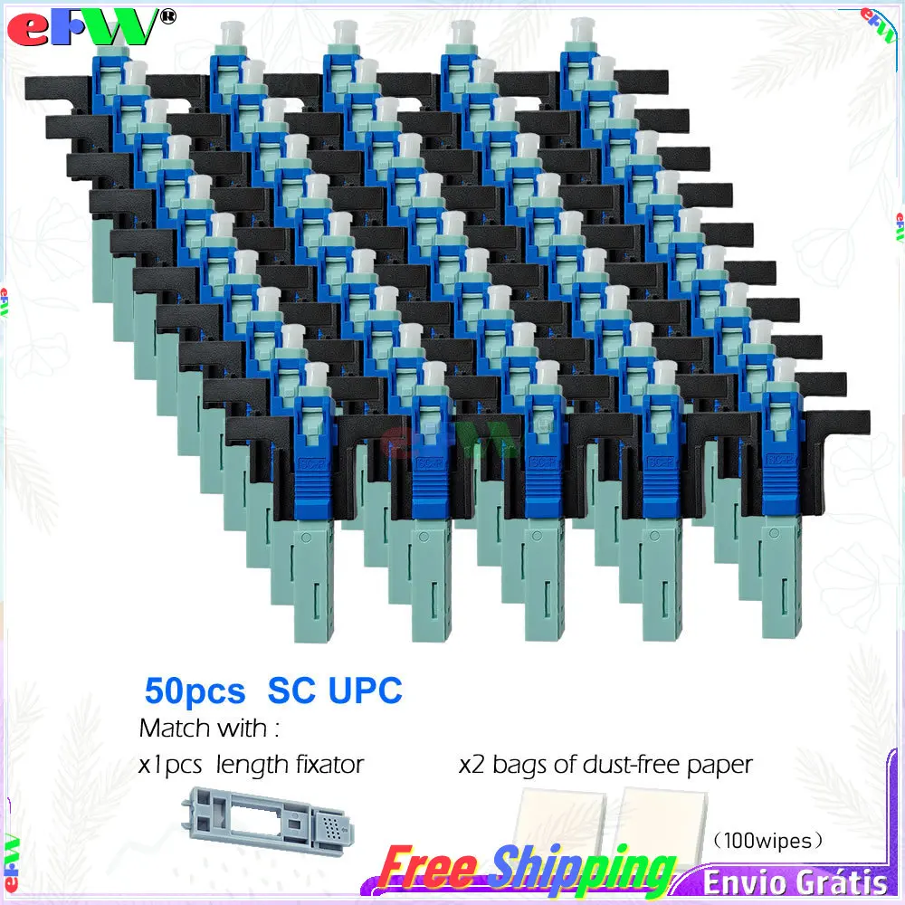 Imagem -06 - Conector Rápido Óptico de Fibra sc Apc Upc 53 mm Qualidade Original sm Ftth Conector Frio Acoplador Embutido